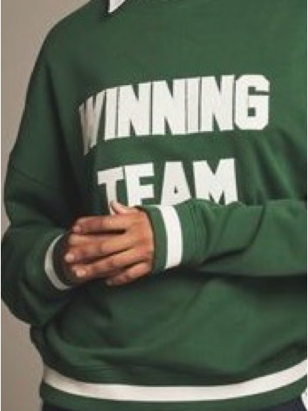 🆕 Beach Riot x Anthropologie Cotton
Pullover Sweatshirt green & white sz Large - Picture 2 of 2